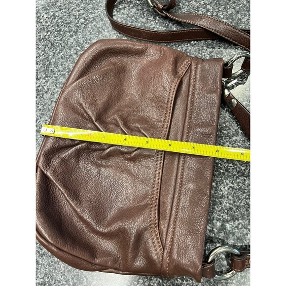 B. Makowsky Small Rich Brown Leather Crossbody/Shoulder Bag Great Quality - Picture 8 of 10